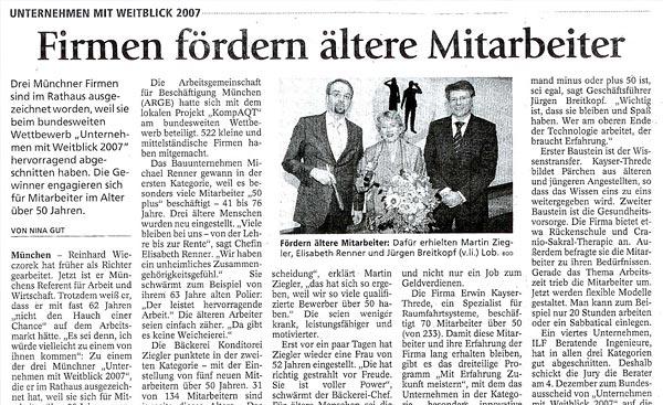 Auszeichnung beim Wettbewerb: Unternehmen mit Weitblick